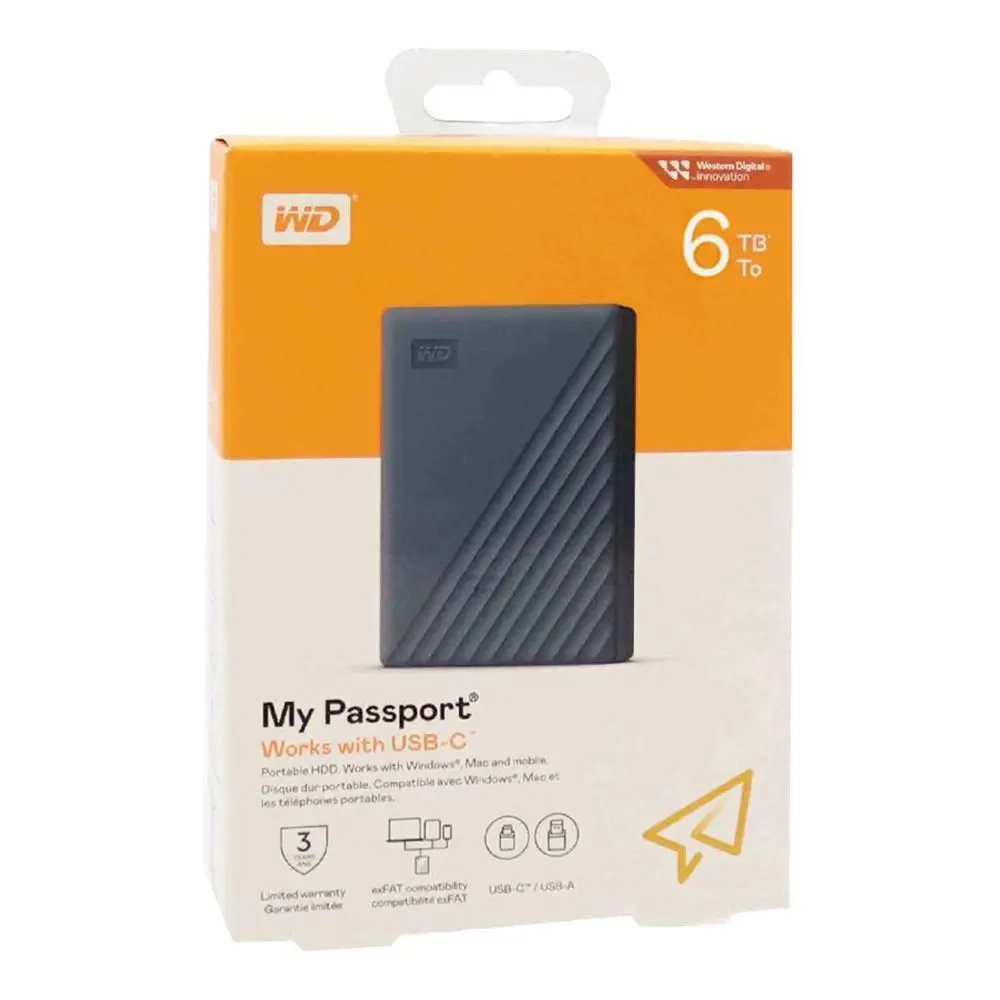 WD My Passport 6TB USB-C - Disco Duro Externo Portátil - Nuevo, Gran Capacidad (6 Terabytes) — imagen 1