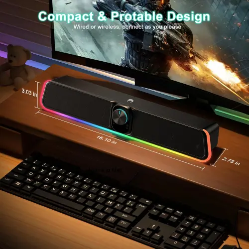 Barra de Sonido RGB para PC / Laptop USB/ Bluetooth's photo #1