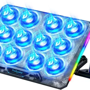 Base Enfriadora Trullypine para Laptop 14" – 12 Ventiladores, Ultra Silenciosa, USB, Diseño Ergonómico — imagen 1