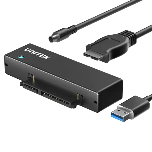 Adaptador USB 3.0 a SATA Unitek para HDD y SSD 2.5” y 3.5” – Conversor Disco Duro Externo, Alta Velocidad, Plug & Play — imagen 1